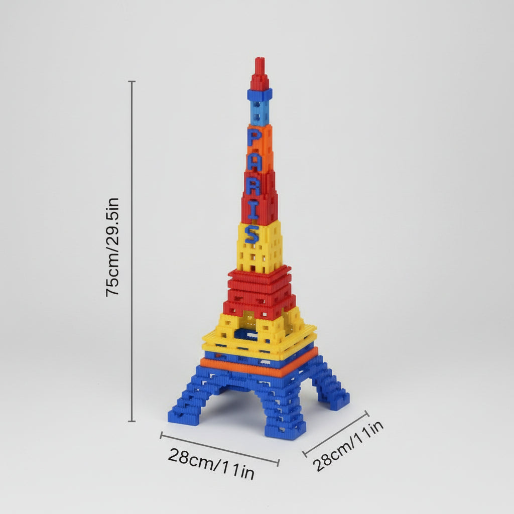 Colorful Eiffel Tower | Building Blocks
