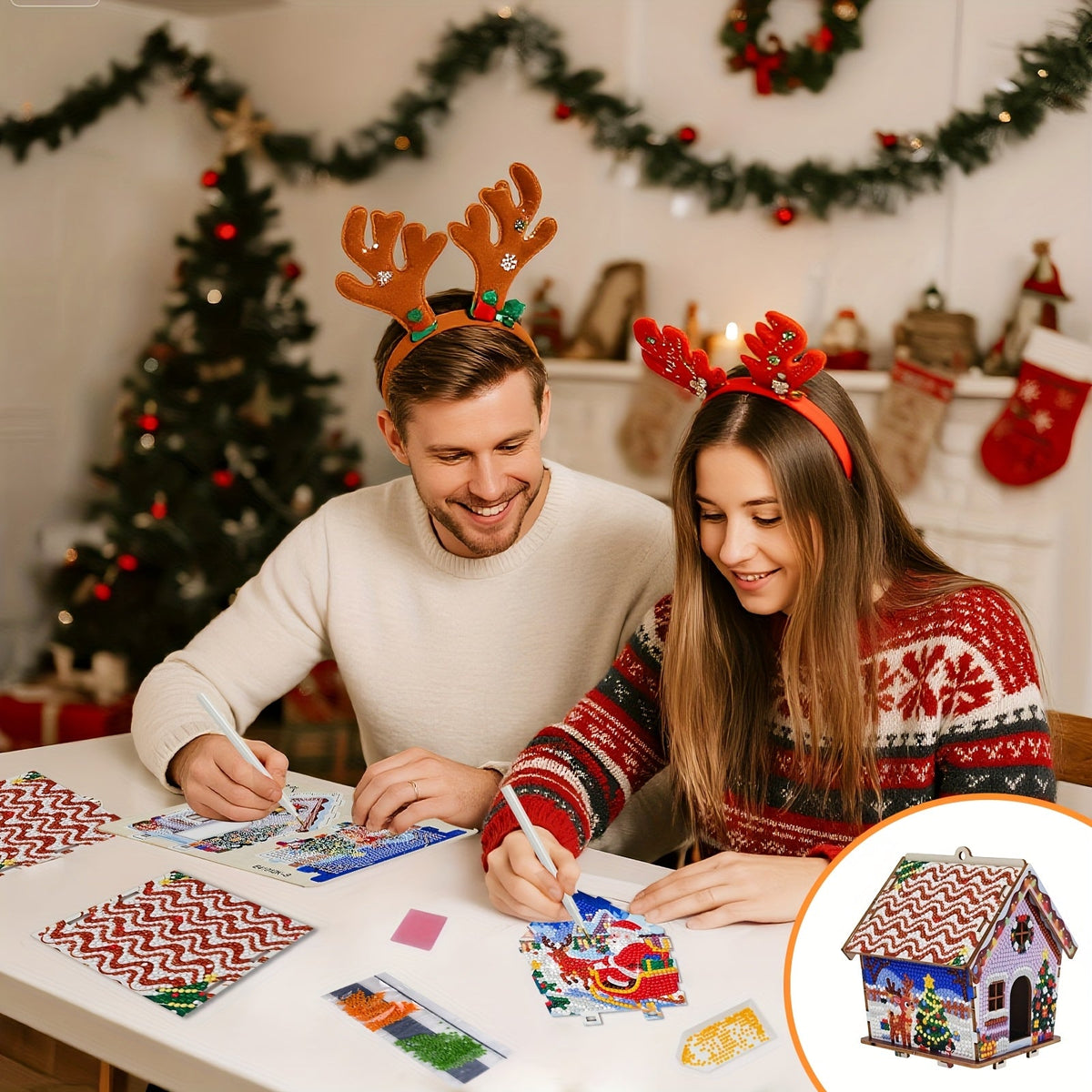 Christmas House | Hanger for the Tree | Diamond Painting