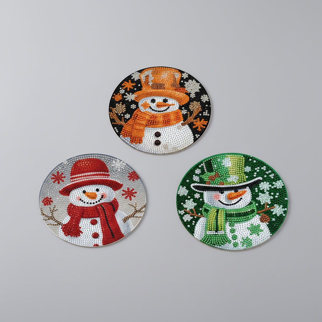Snowman placemats | 4 pieces | Diamond painting