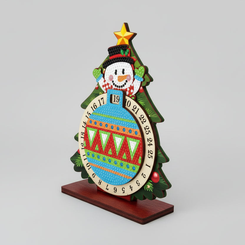 Snowman in Christmas Tree | Calendar | Diamond Painting