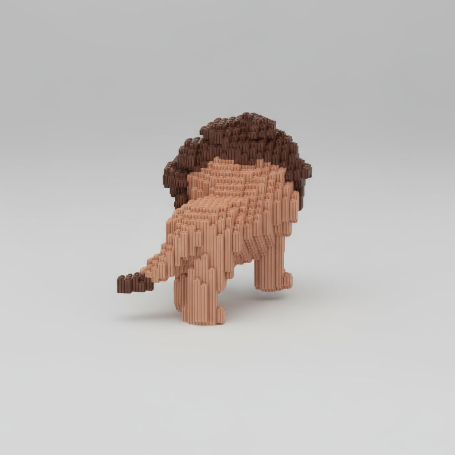 Brown lion | Building blocks