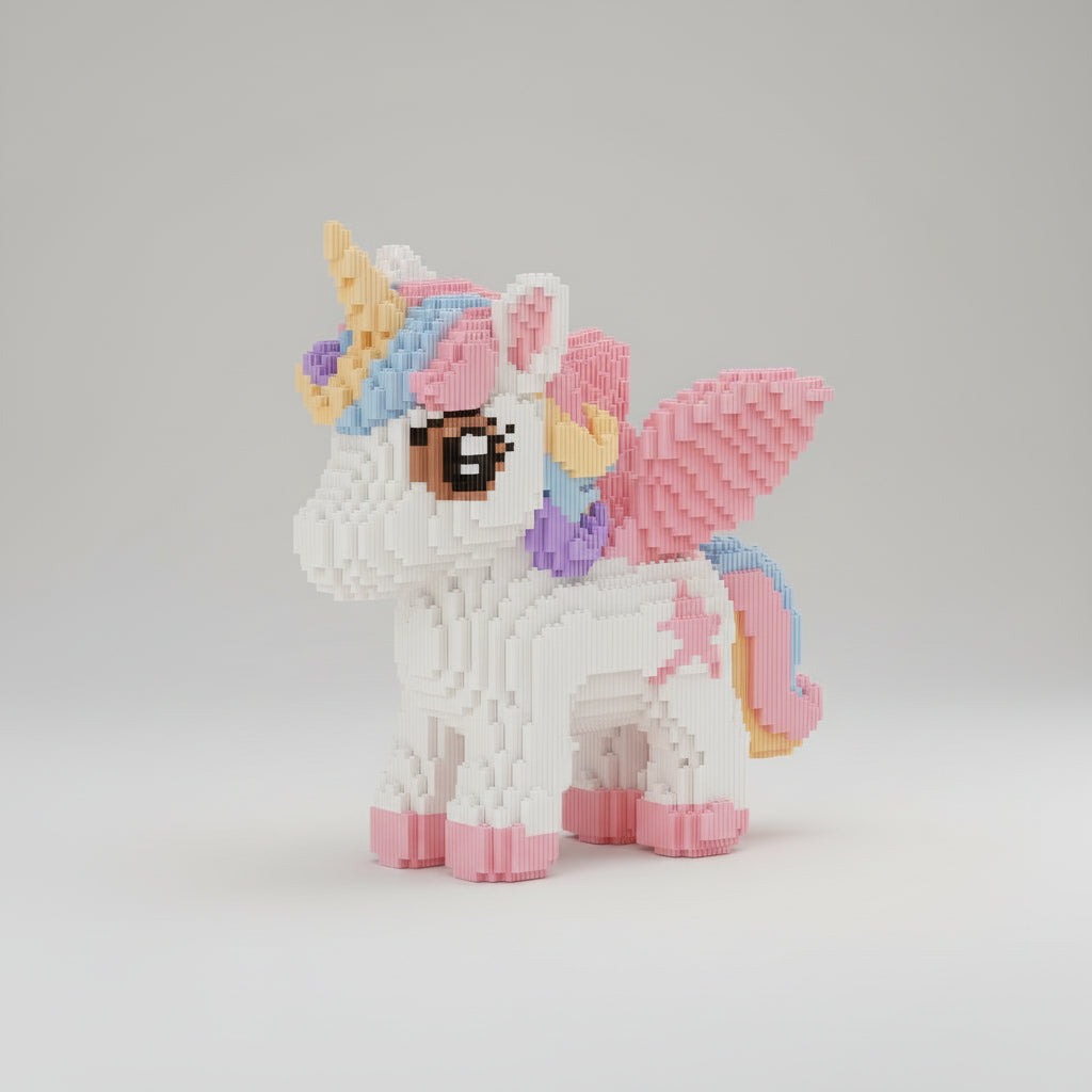 Mega Pastel Unicorn | Building Blocks
