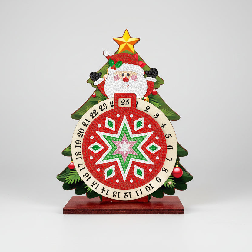 Santa Claus in Christmas Tree | Calendar | Diamond Painting