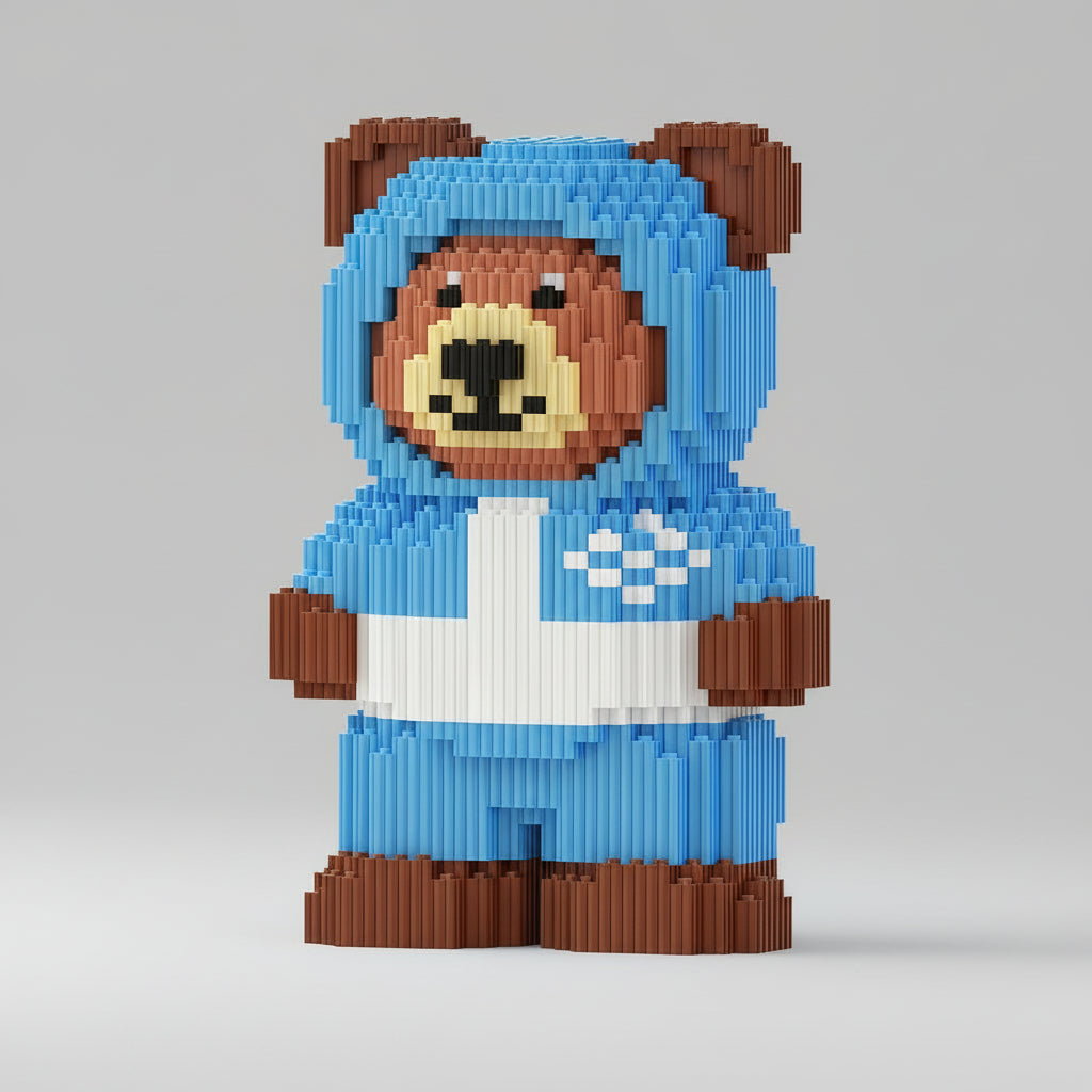 Bear in Ski Suit | Building Blocks