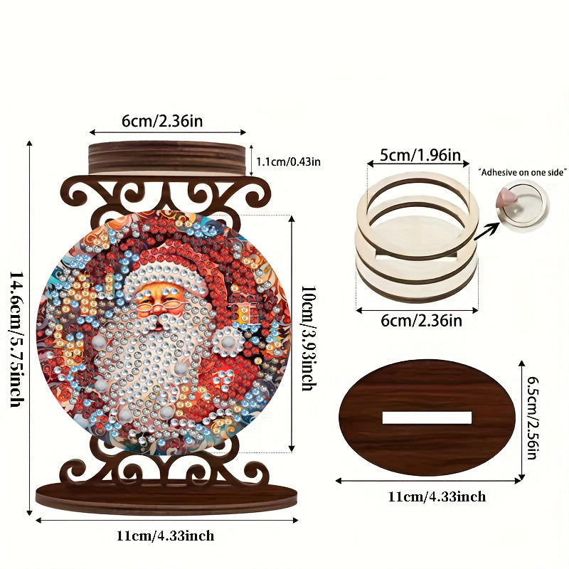 Santa Claus | candle holder | Diamond painting