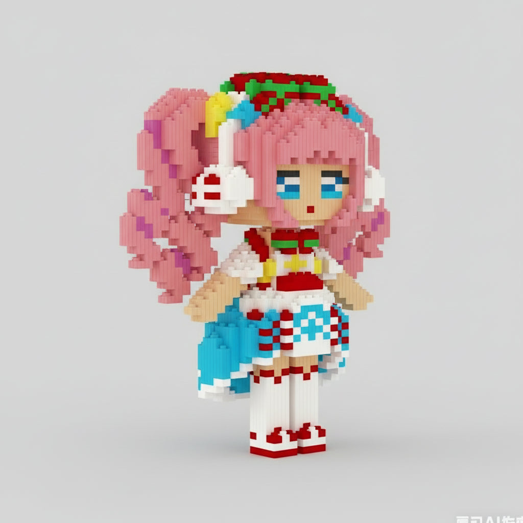 Girl with Pink Hair | Building Blocks