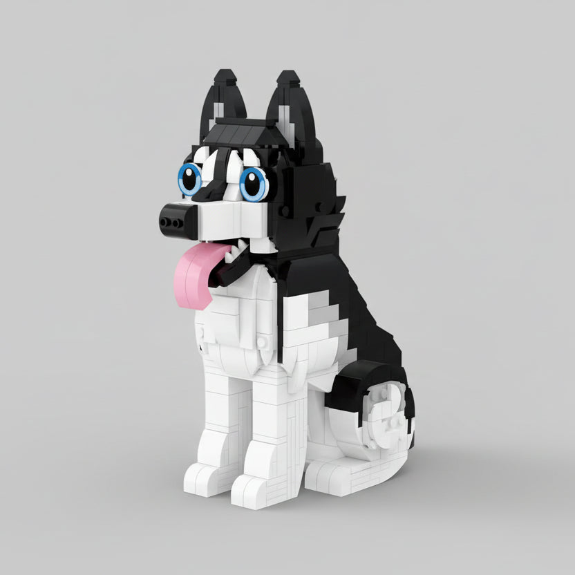 Sitting Husky | Building blocks