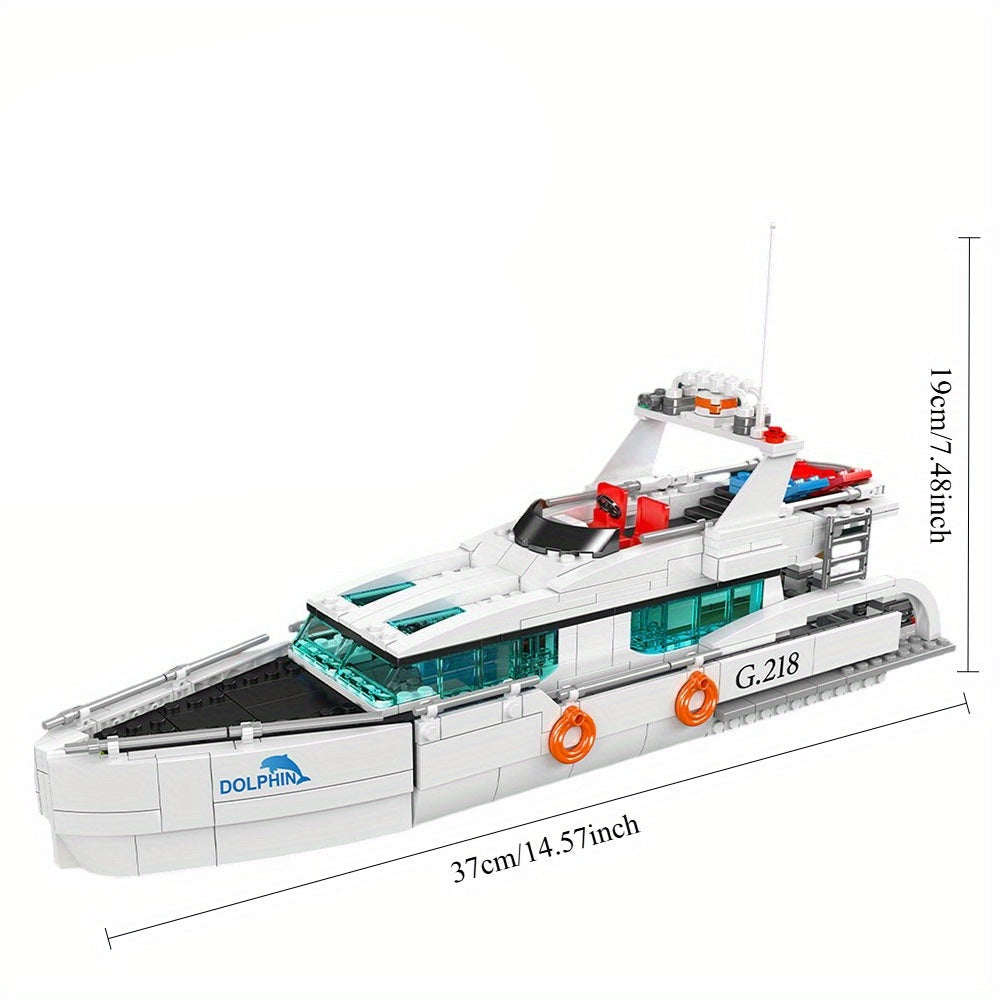 White dolphin boat | Building bricks
