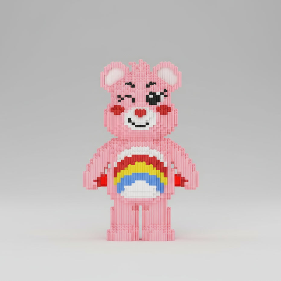 Pink Rainbow Bear | Building Blocks