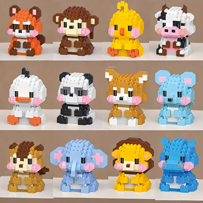 Mini animals | 12 pieces | Building bricks