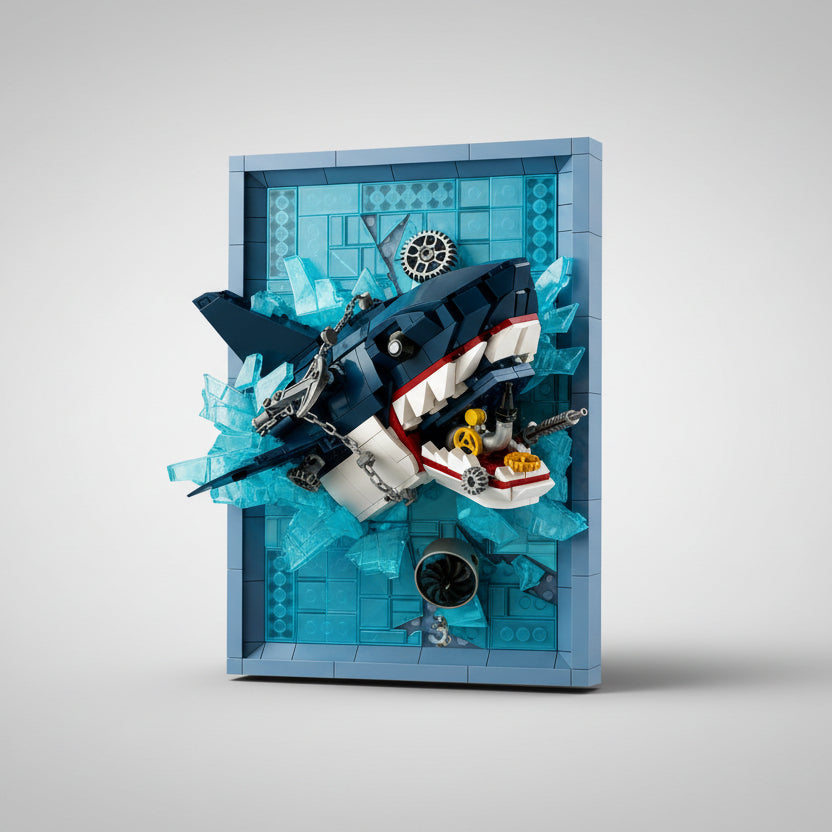 3D Shark Painting | Building blocks