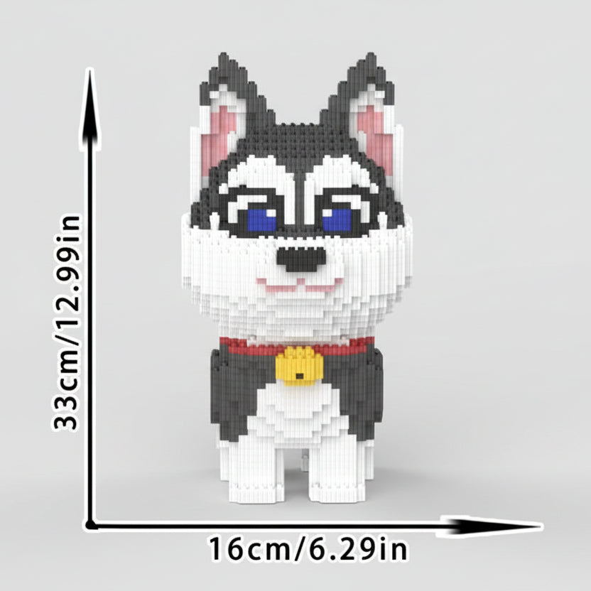 Husky with Collar | Building Blocks