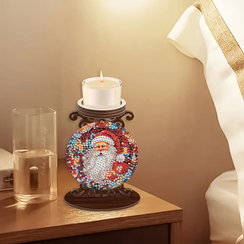 Santa Claus | candle holder | Diamond painting