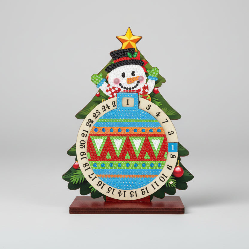 Snowman in Christmas Tree | Calendar | Diamond Painting