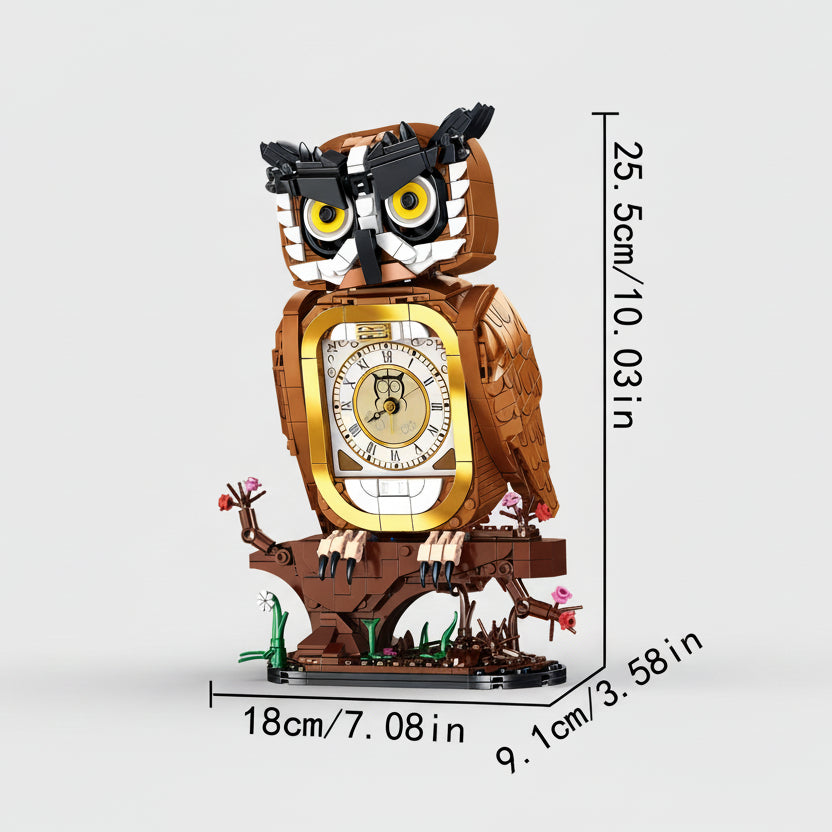 Owl with clock | Building blocks