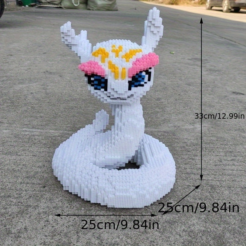 Cute white snake | Building Blocks