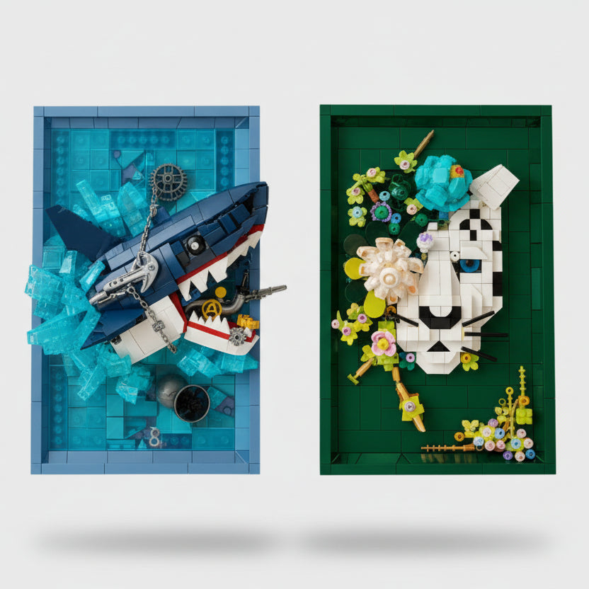 3D Shark Painting | Building blocks