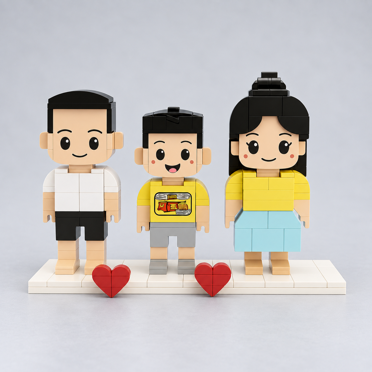 Custom Photo as Building Block Figurine – 3 People | Building Blocks