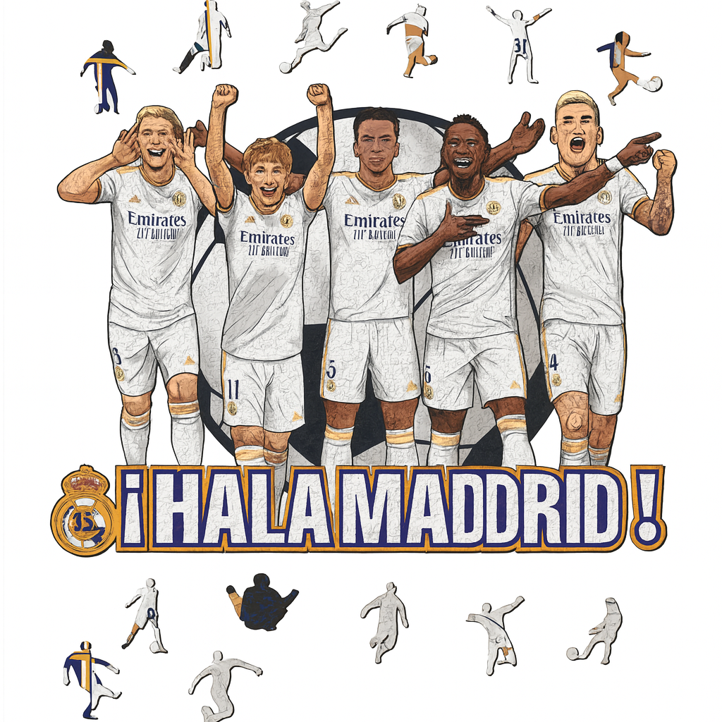 Real Madrid 5 Players | Wooden Puzzle