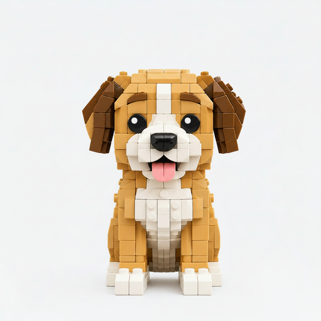 Custom photo of your pet as a building-block figure | Building Blocks