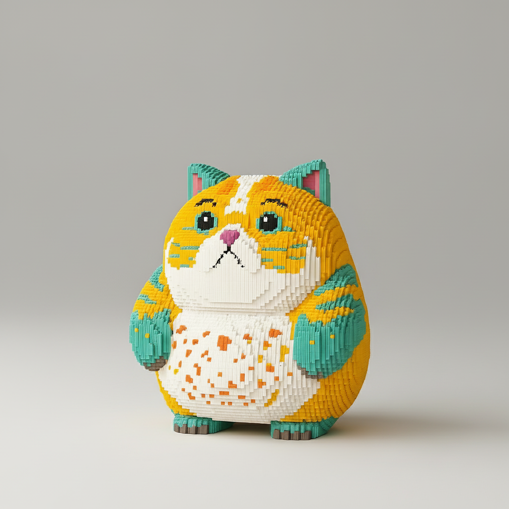MEGA Orange Cat | Building Blocks