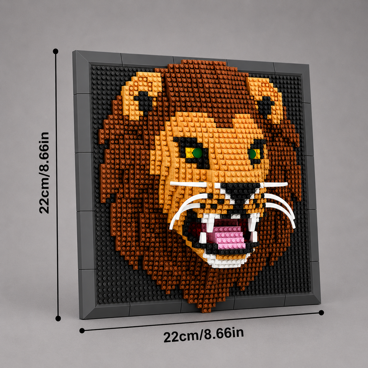 Lion on baseplate | Building blocks