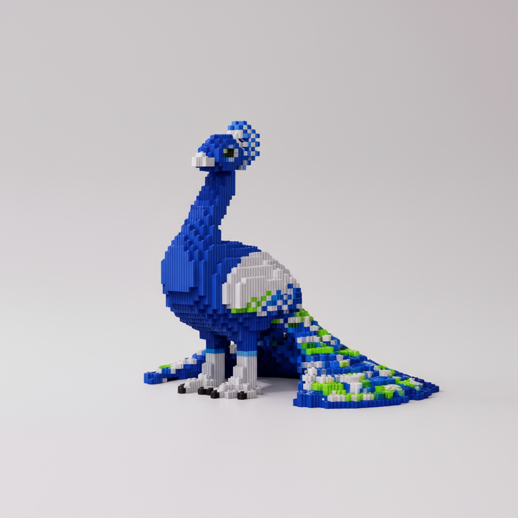 Blue peacock | Building blocks