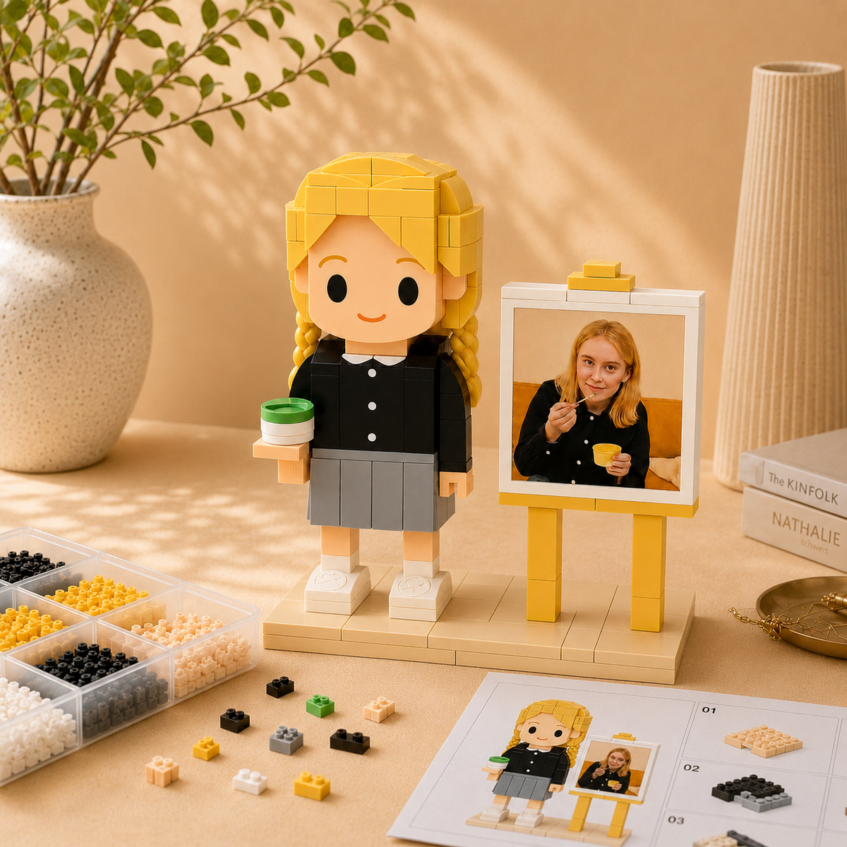Your Own Photo as a Building Block Figure – 1 Person Personalized | Building Blocks