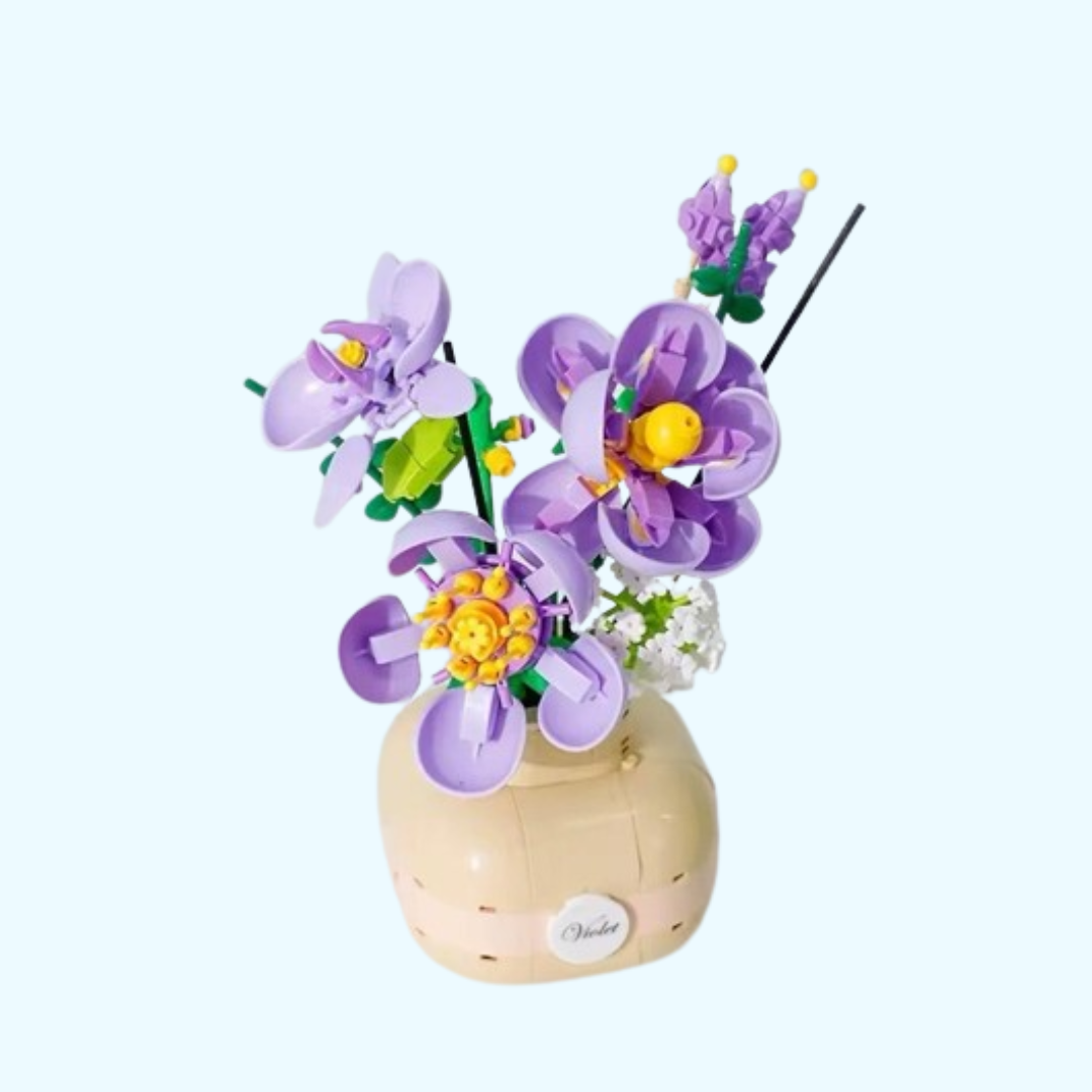 Violets in a vase