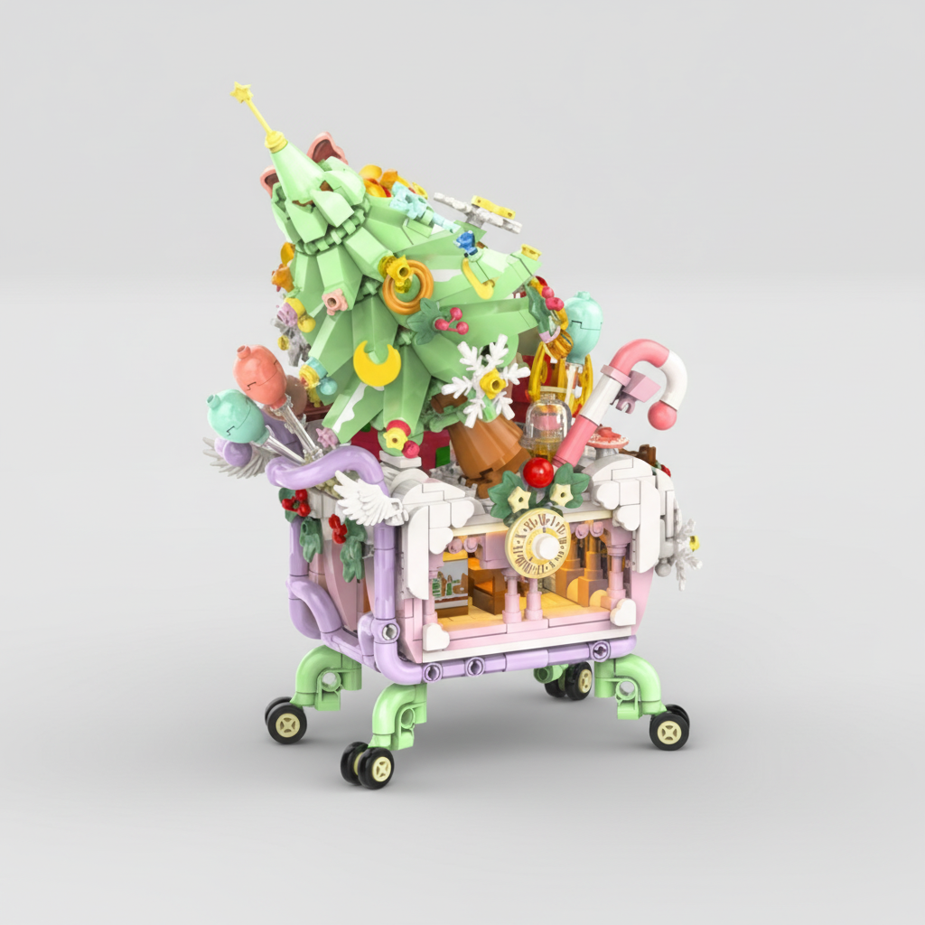 Christmas shopping cart | Building blocks