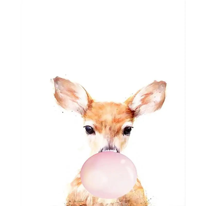 Giraffe with Chewing Gum | Paint by Numbers