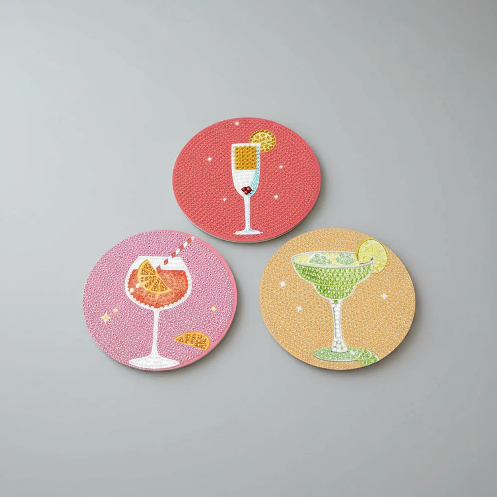 Colorful Cocktail Coasters | Diamond Painting