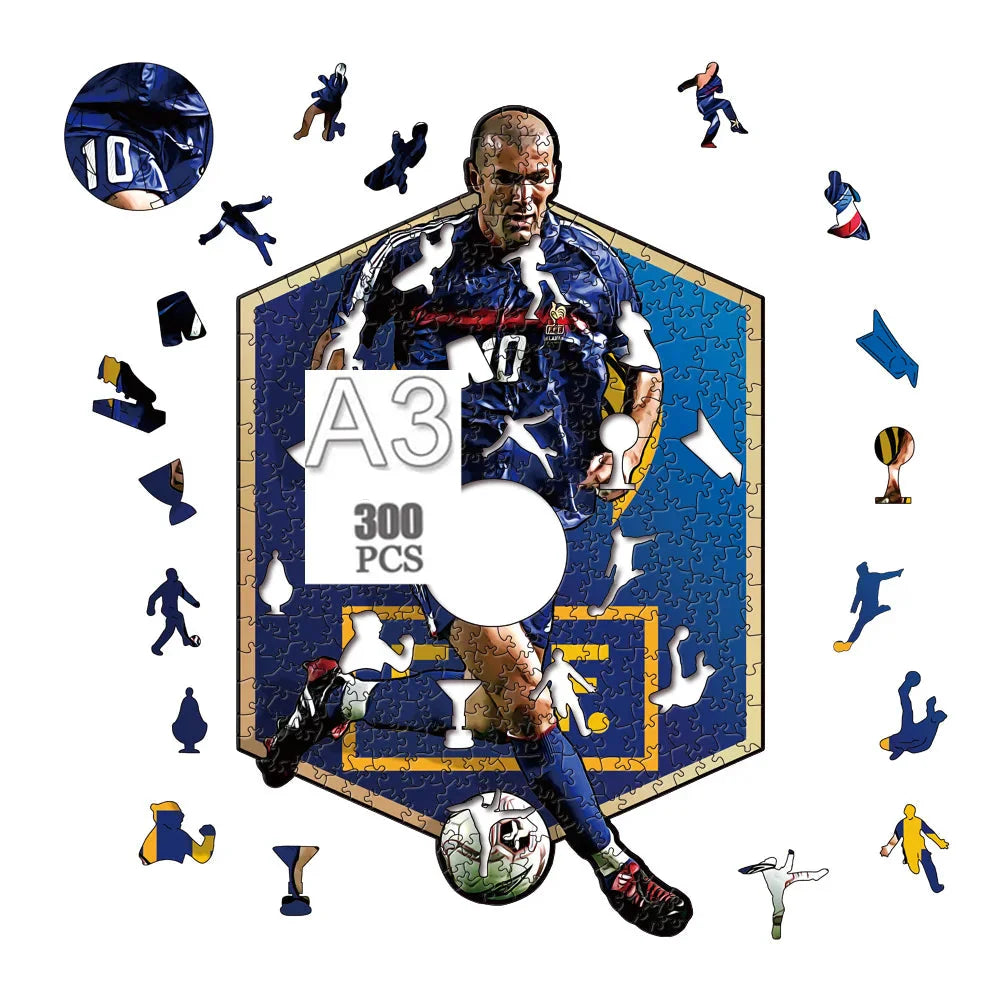 Zinédine Zidane | Wooden Puzzle