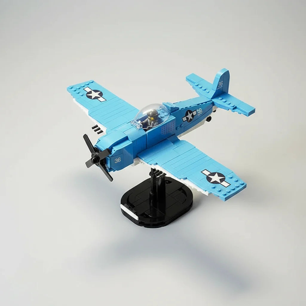 Blue fighter jet | Building blocks