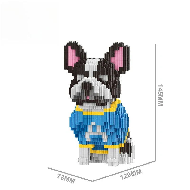Bulldog with T-shirt | Building Blocks