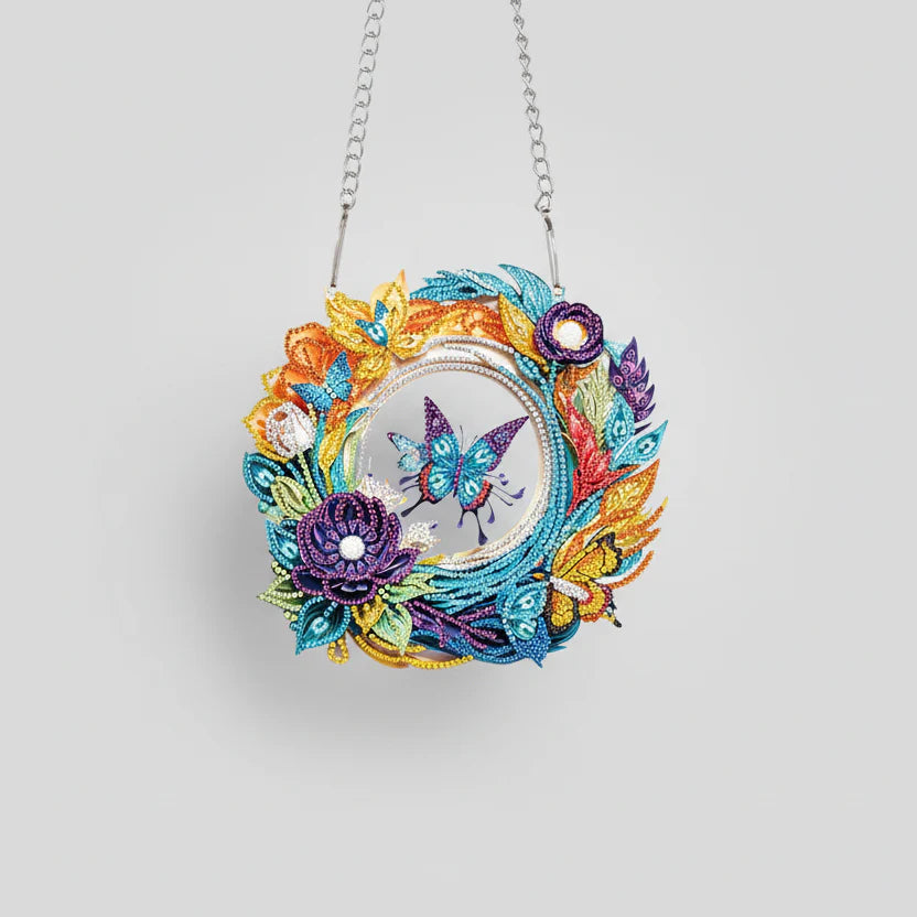 Decorative hanger | Butterflies | Diamond painting
