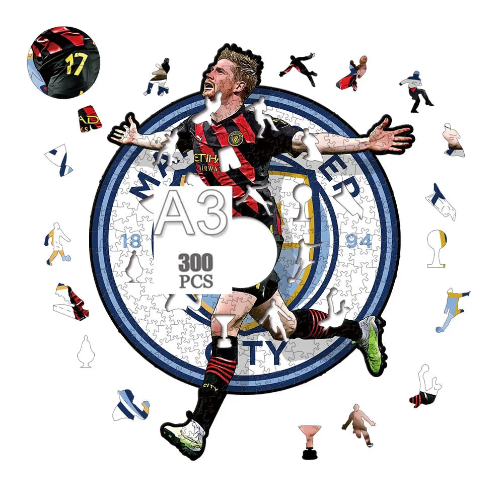 Kevin de Bruyne | Manchester City | Wooden Puzzle
