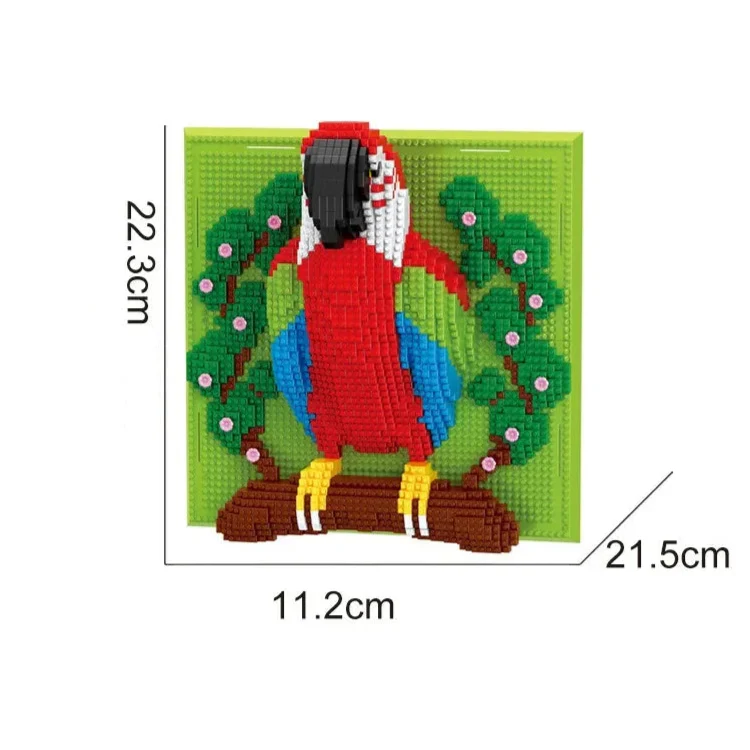 Parrot on Building Plate | Building Blocks