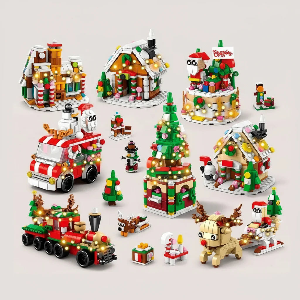 1+6 Christmas building brick sets