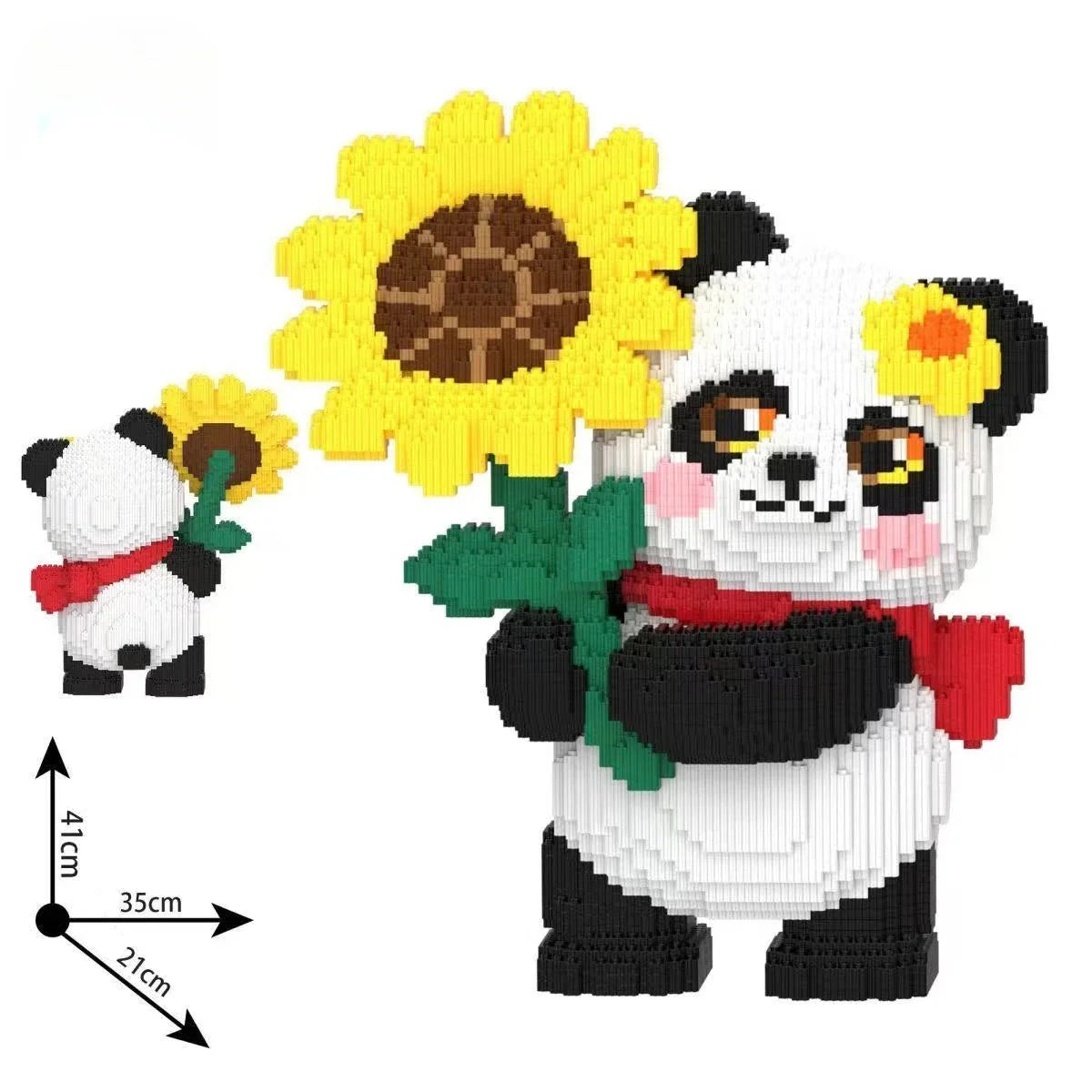 Mega Panda with Sunflower | Building Blocks