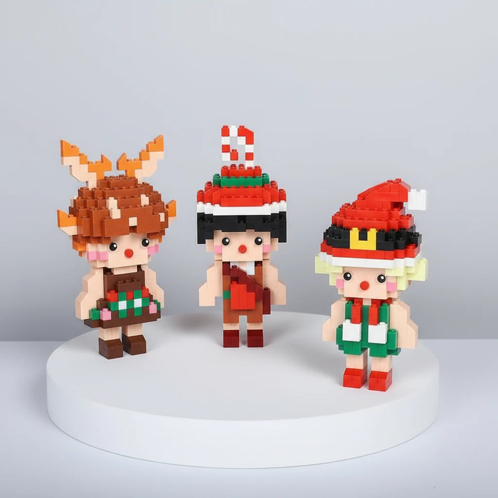 Santa Claus with little angels | Building Blocks