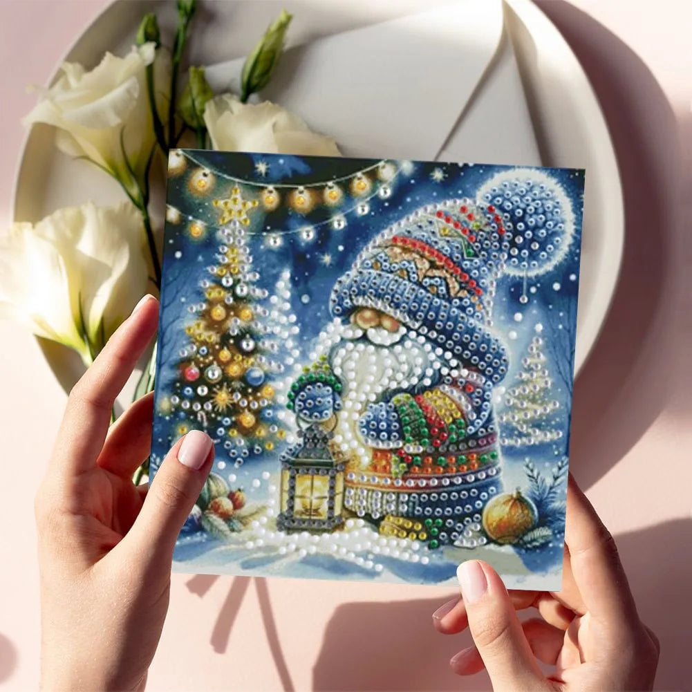 Christmas Cards Set with Warm Winter Figures | 6 Pieces | Diamond Painting