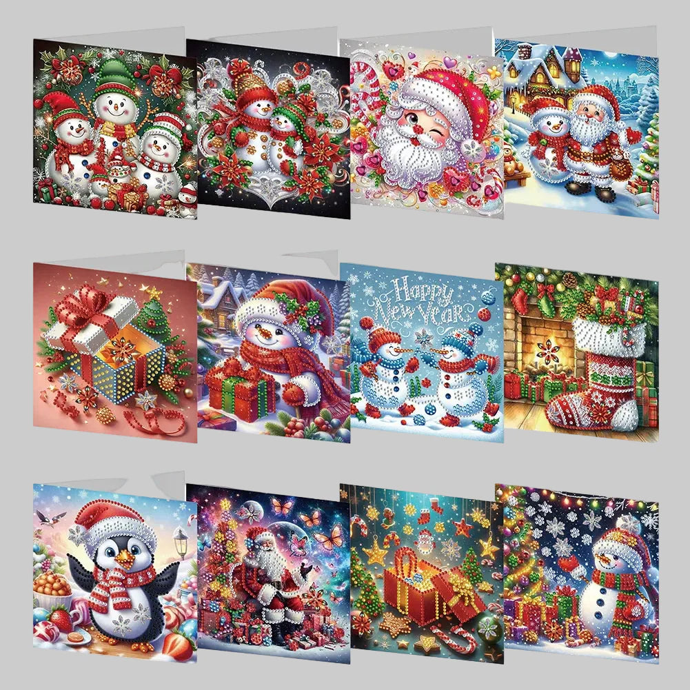 Christmas Cards XL Set | 12 Pieces | Diamond Painting