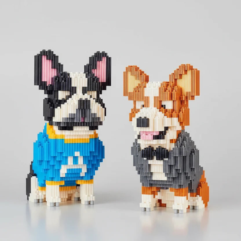 Welsh Corgi in Suit | Building Blocks