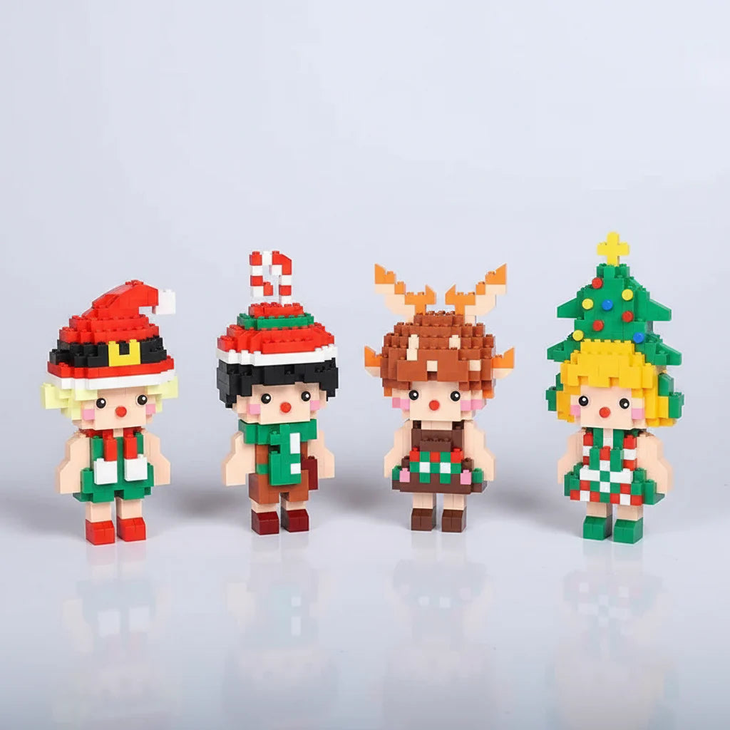 Santa Claus with little angels | Building Blocks