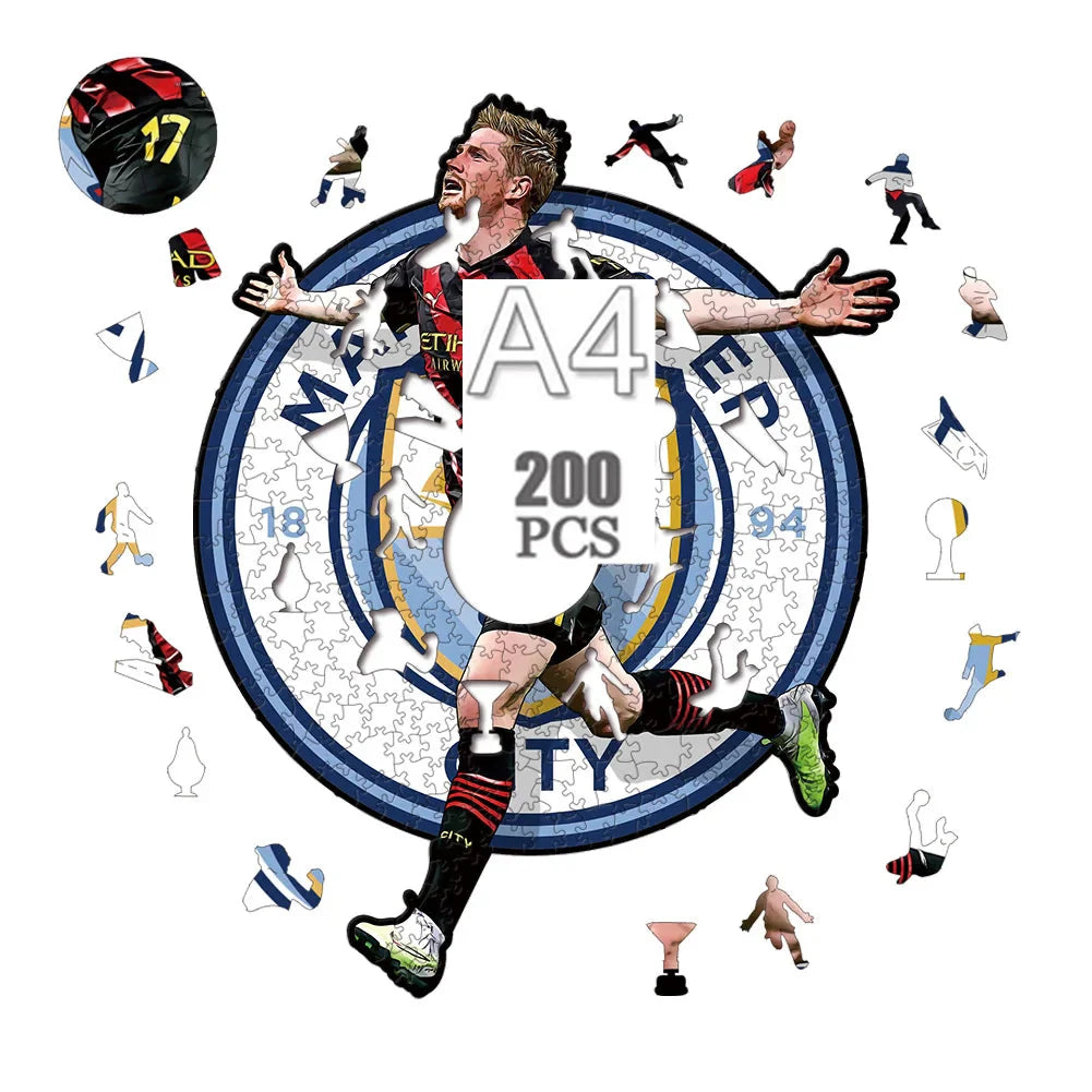 Kevin de Bruyne | Manchester City | Wooden Puzzle