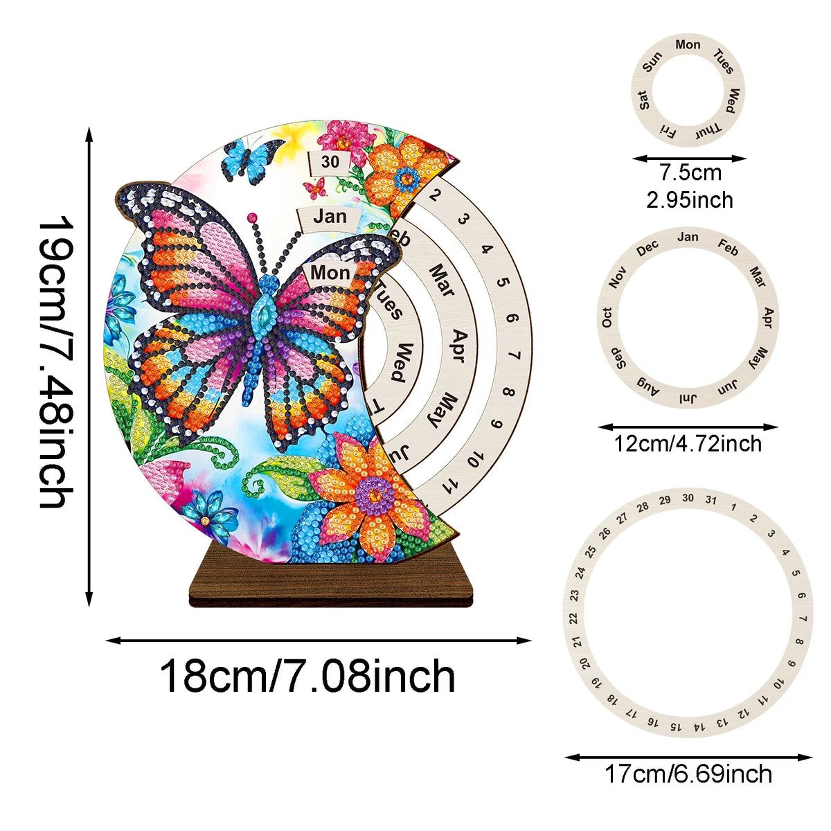 Colorful butterfly | Calendar | Diamond painting