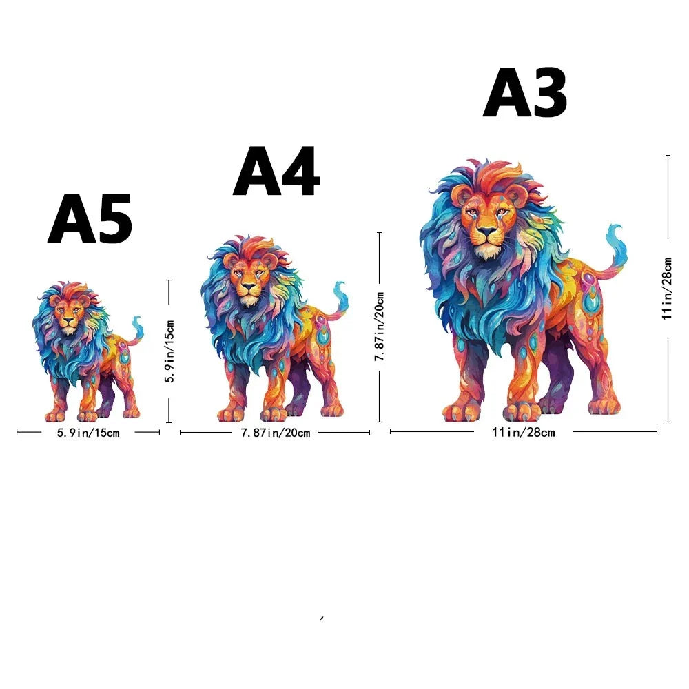 Tough Lion | Wooden Puzzle