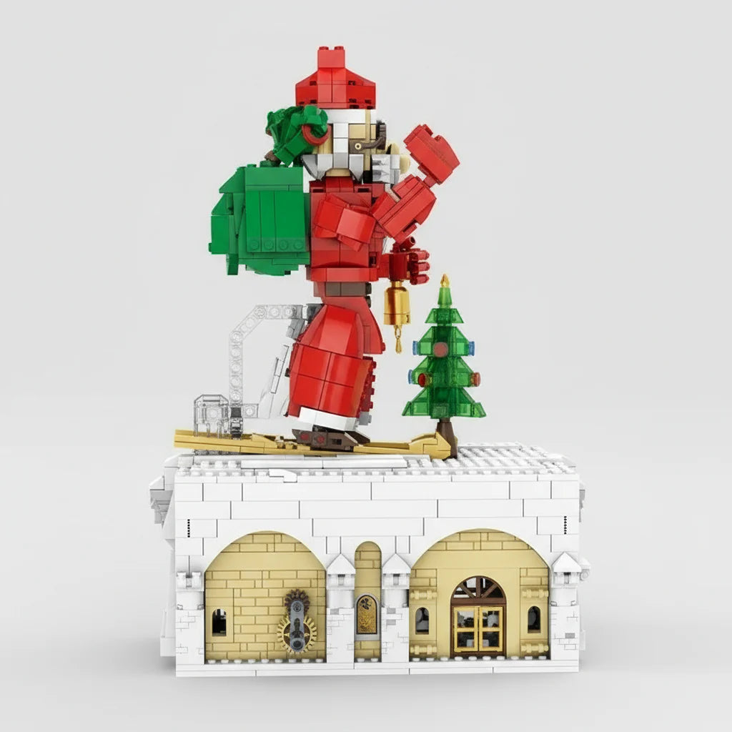 Santa Claus on skis | Building blocks
