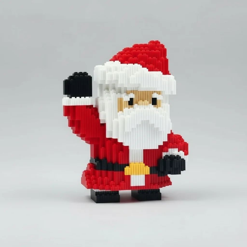 Waving Santa Claus | Building bricks